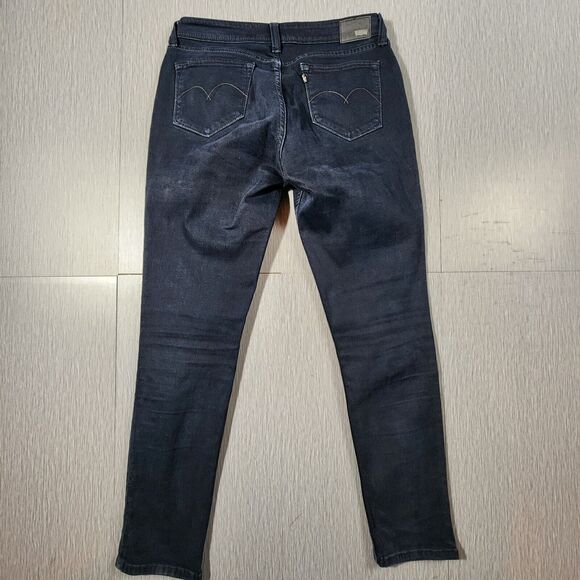 Levis Strauss Jeans Juniors 15M Bold Curve Skinny Low Rise Denim Blue Dark Wash - Picture 8 of 14